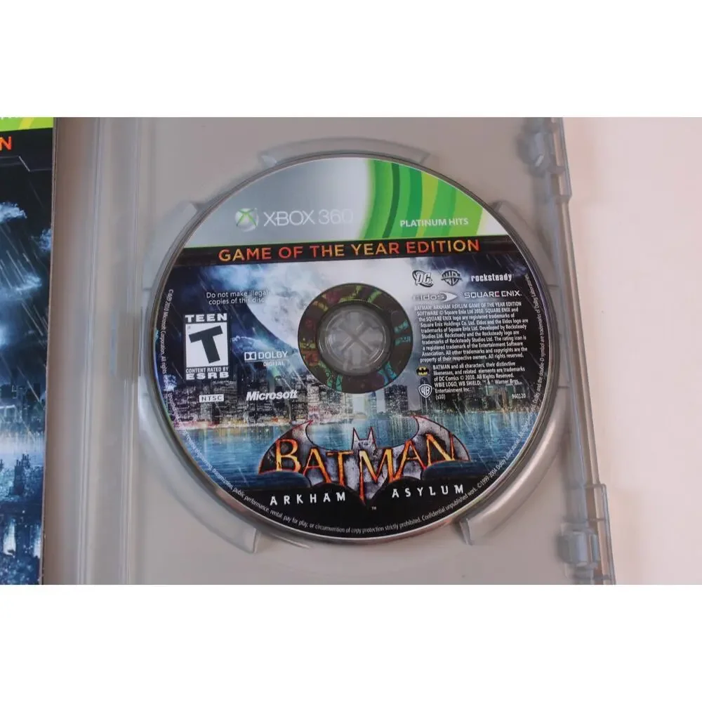 Batman: Arkham Asylum Game of the Year Edition (Xbox 360) Complete Tested